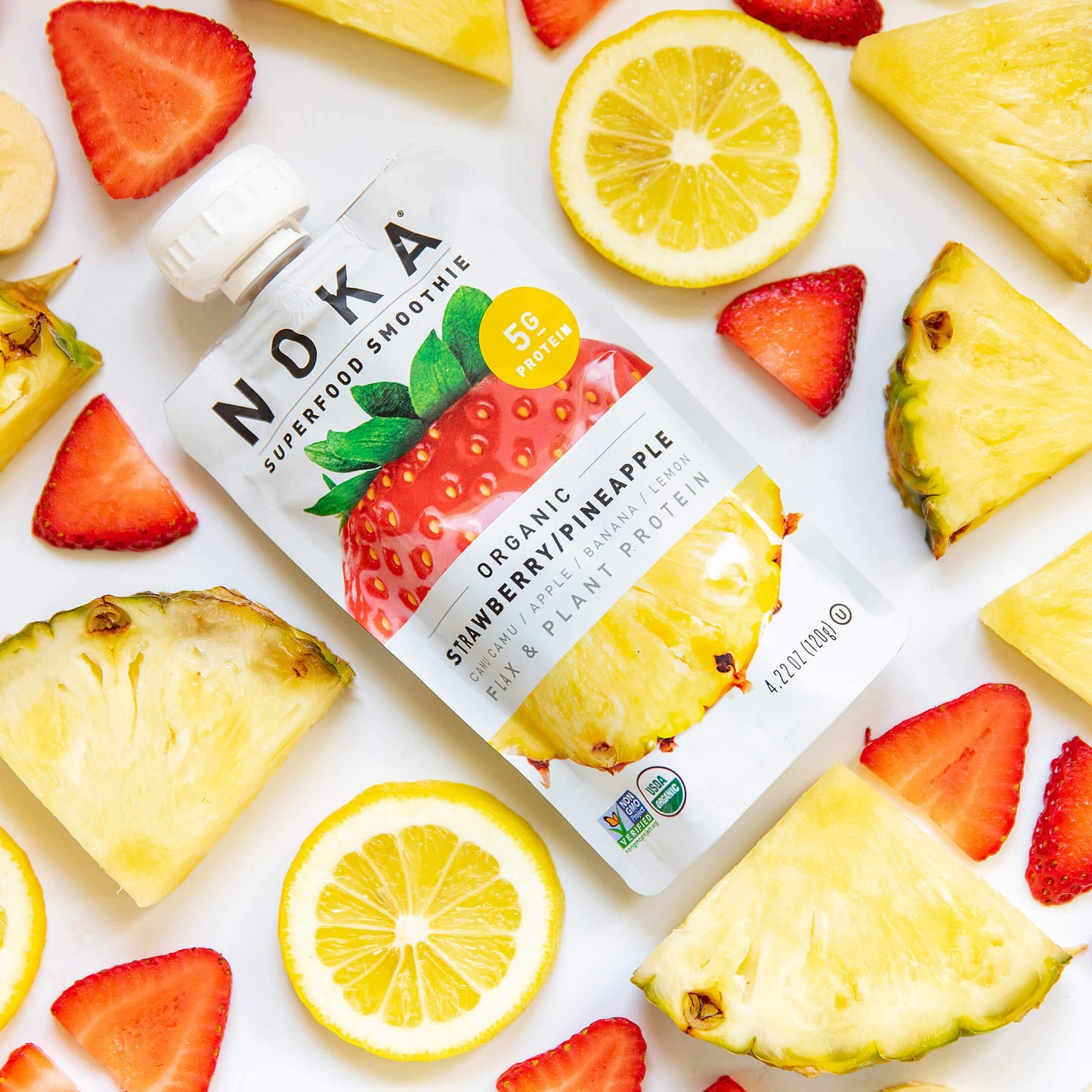 NOKA Organic Strawberry Pineapple Superfood Smoothie 4.22 OZ