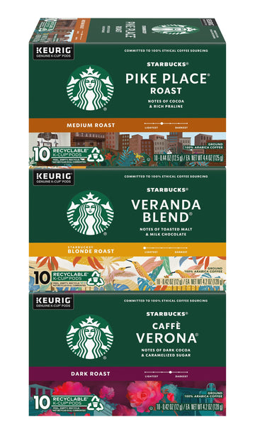 Starbucks Coffee K-Cups For Keurig Brewer 30 Piece Variety Pack