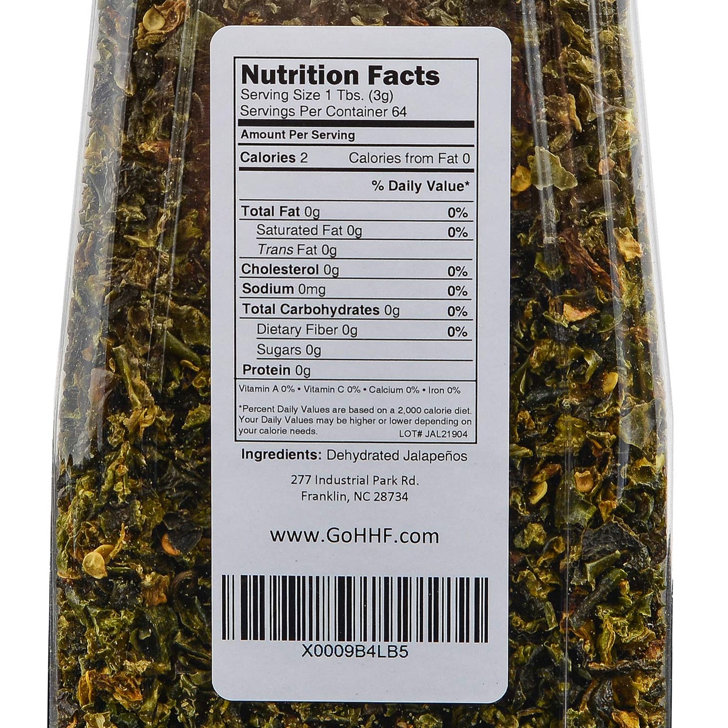 Harmony House Dried Jalapeno Peppers - Dehydrated Peppers For Cooking, Camping, Emergency Supply And More, 6 Oz, Quart Jar