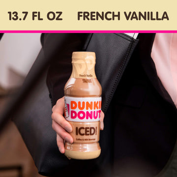 Dunkin Donuts Iced Coffee, French Vanilla, 13.7 Fluid Ounce (Pack Of 12)