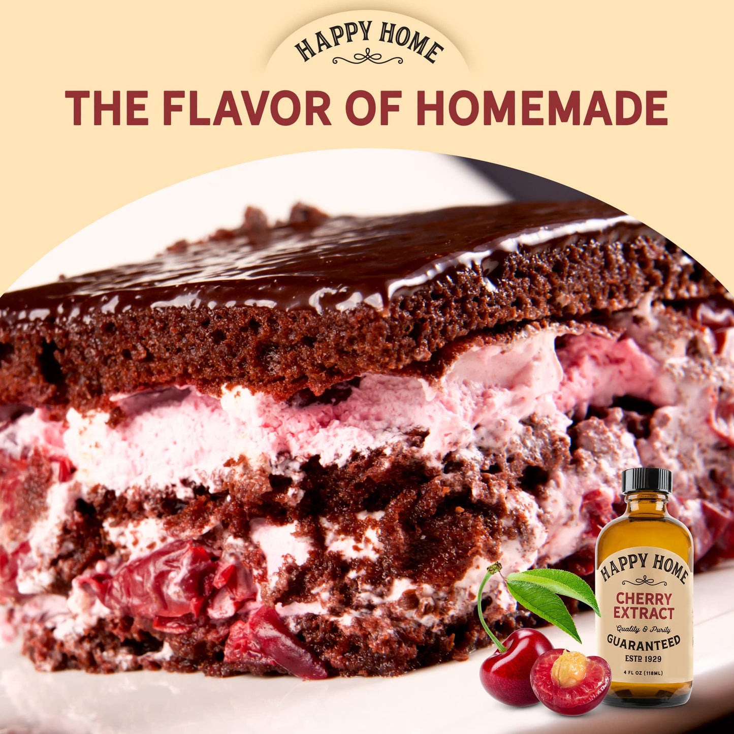 Happy Home Natural Cherry Flavor - Certified Kosher, 4 oz.