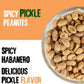 KICKIN Spicy Peanuts - Hot Peanuts Spicy - Hot Peanuts Challenge - 12oz - Spicy Nuts Flavoured with Pickle Peanuts - Ultimate Sp