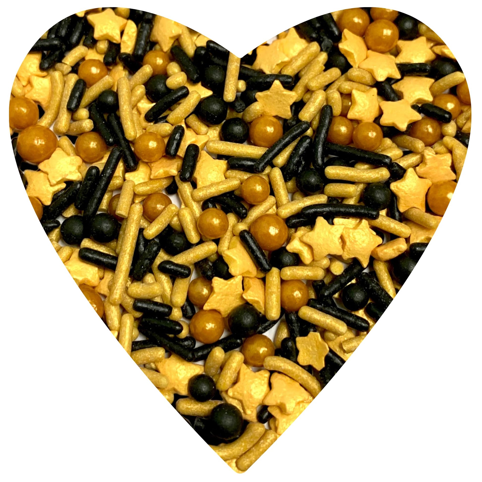 Cool Mom Sprinkles Gold & Black Themed Sprinkles 4 oz. Gluten-Free for Cakes, Cupcakes, Cookies & Desserts