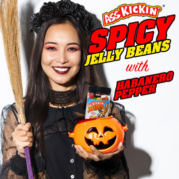 Ass Kickin Hot And Spicy Jellybeans With Habanero Pepper - 9 Oz Resealable Jar - Great For Easter Candy Or A Spicy Food Challeng