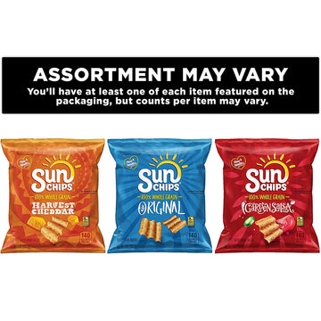Sunchips Multigrain Snacks, Variety Pack, 1 Ounce (Pack Of 40)