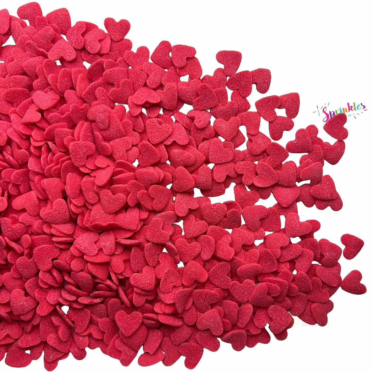 Se Si&Moos Edible Red Jumbo Heart Sprinkles For Decorating Edible Hearts Confetti For Cupcakes Valentines Cake Decorations Red S