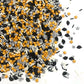 Gold Silver Black Candy Sprinkles Cupcake Cake Toppers Mixed Shape,Graduation Season Candy Sprinkles Shaker Jar Wedding Shower P