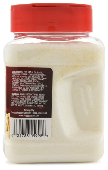 Snappy Popcorn Seasoning, Cheddar Cheese, 12 oz, Buttery Flavored Theater Popcorn Salt, 19 oz, Caramel Glaze, 15 oz, 3 Count