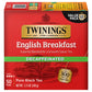 Twinings English Breakfast Decaffeinated Black Tea Bags - Individually Wrapped, 50 Count, Model JOCA-7404