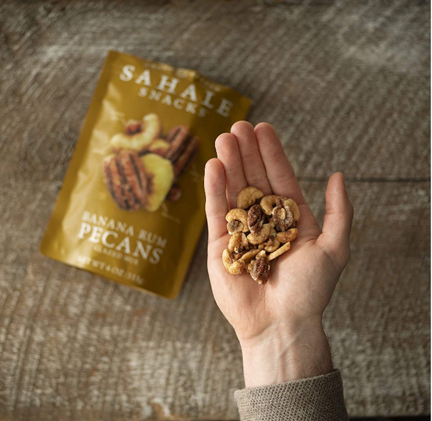 Sahale Snacks Glazed Mix, Banana Rum Pecans, 24 Ounce