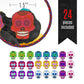 Sugar Robot Inc. Edible Halloween Cake Toppers - Sugar Skulls Set of 24 - 2.5 inches - Small Skulls - Paper