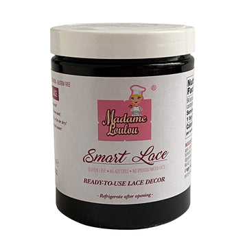 Madame Loulou Smart Lace 10oz Ready-to-use, edible cake lace - 284g (Black)
