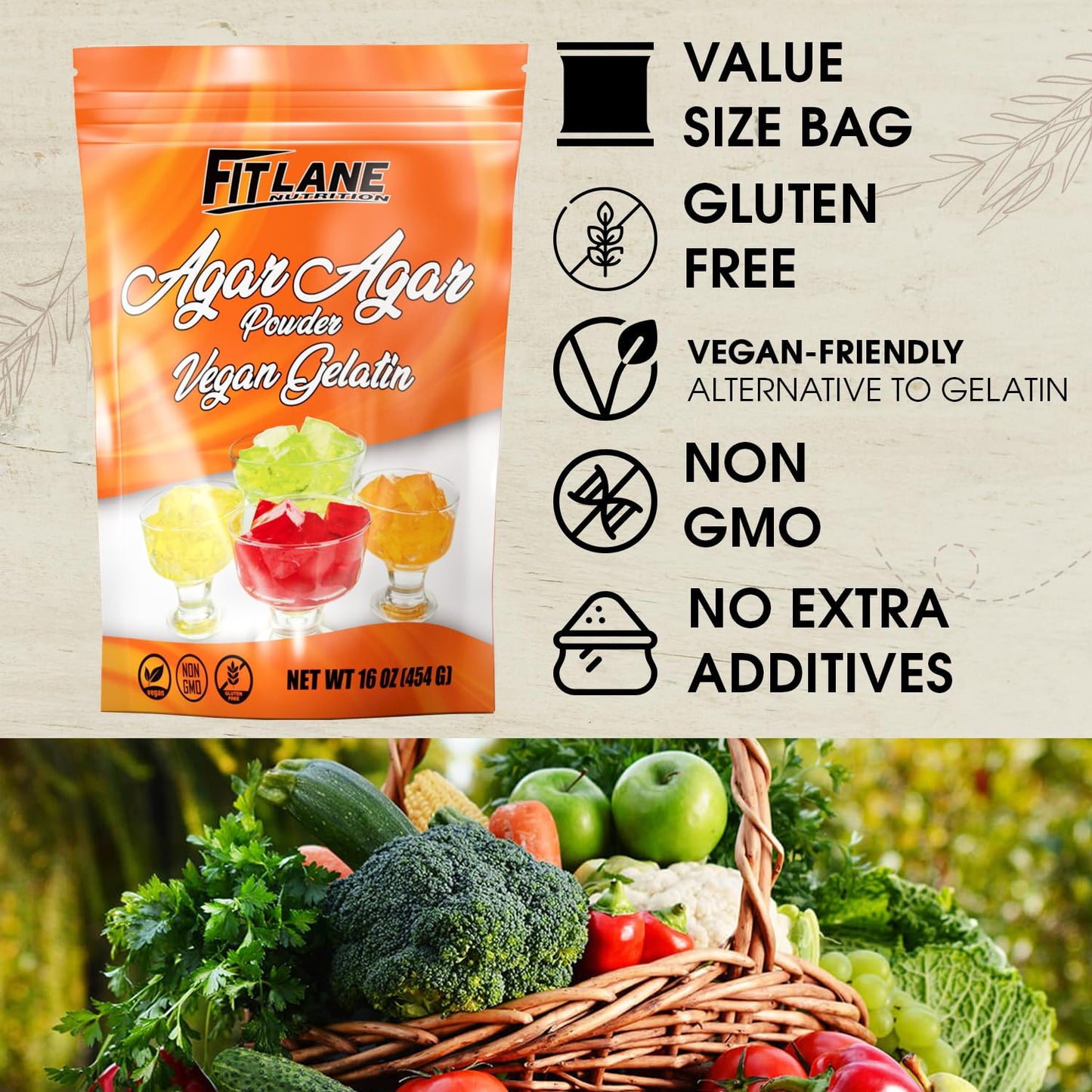 Agar Agar Powder 8oz - Vegan Gelatin Powder Unflavored - For Use in Baking, Vegan Jello, DIY Petri Dishes, as a Thickener and Gu
