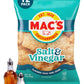 Macs Salt & Vinegar Fried Pork Skins - Salt & Vinegar Flavored Chicharrones Pork Rinds - Low Carb, Gluten-Free, Keto-Friendly S