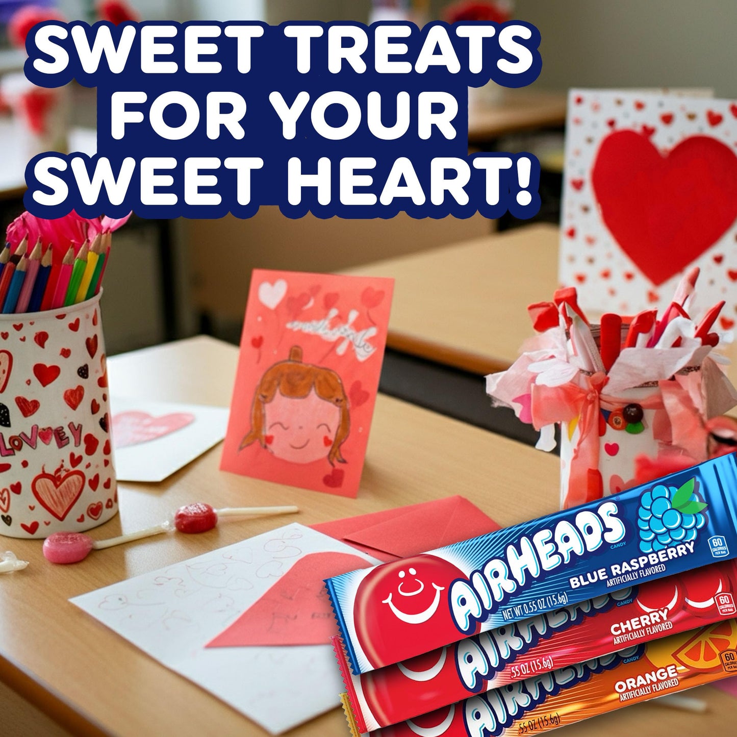 Airheads Mini Bars, Valentine'S Day Candy Variety Bag, Individually Wrapped Bulk Candy For Adults & Kids, Party, Non-Melting, 12