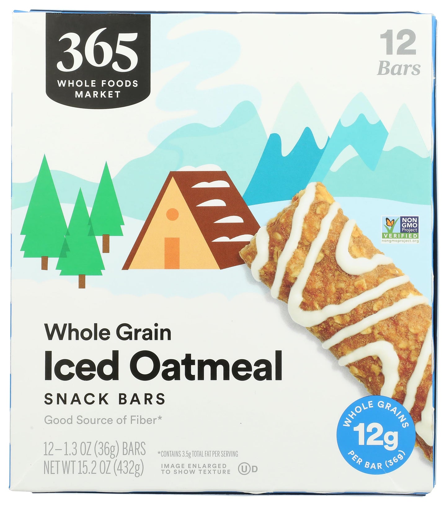 365 by Whole Foods Market, Kids Iced Oatmeal Whole Grain Bars, 15.24 Ounce, 12 Count