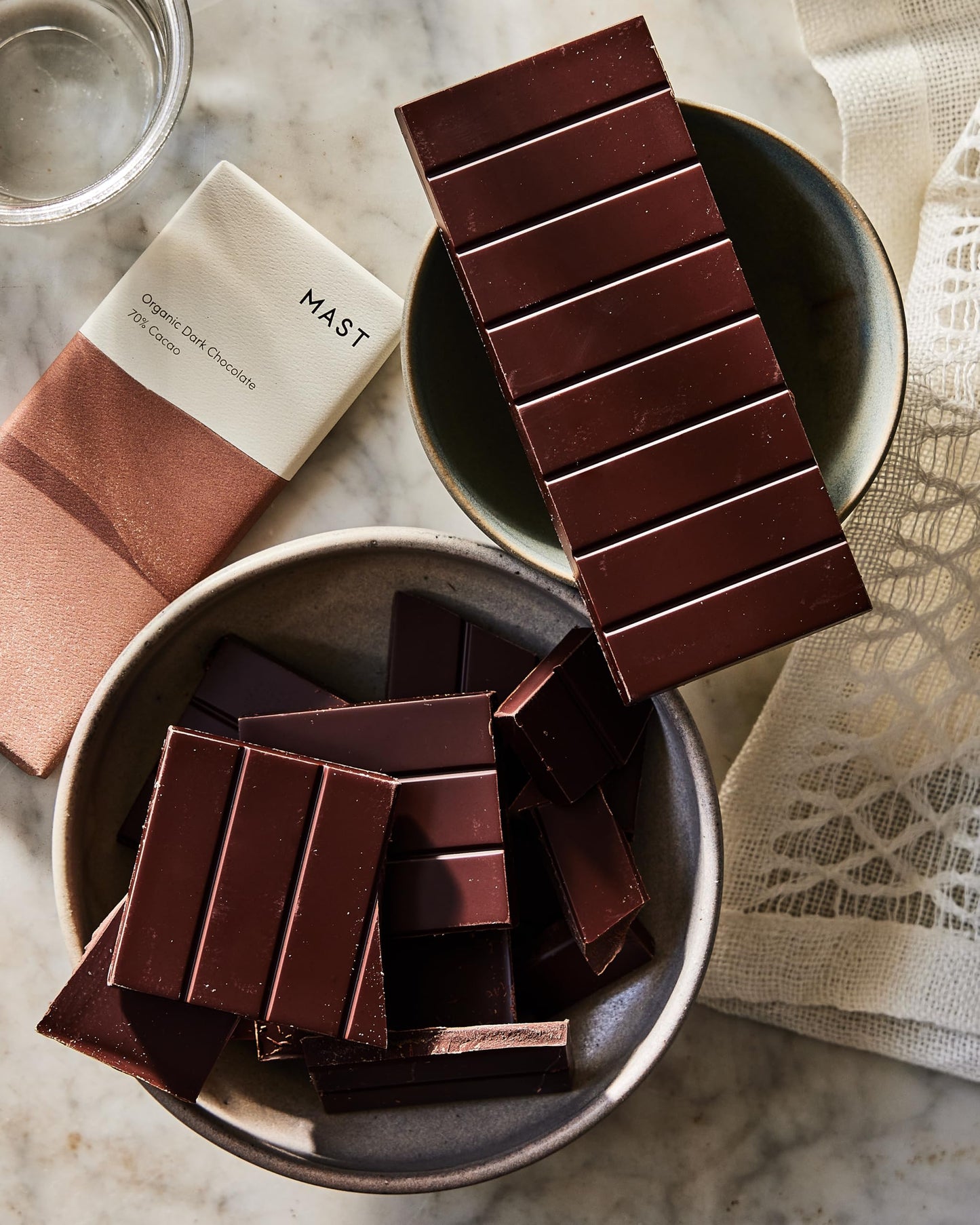Mast Chocolate Bars | 6 Pack | Organic, Kosher | Classic 2.5Oz Each (6 Bars, Organic Dark Chocolate 70% Cacao)