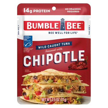 Bumble Bee Chipotle Seasoned Tuna Pouch, 2.5 oz - Wild Caught, 14g Protein, Gluten Free