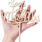 LOVENJOY Engagement Cake Topper Rustic Wood 5.8W x 6T Gift Boxed Model ZB-STBB-WDA