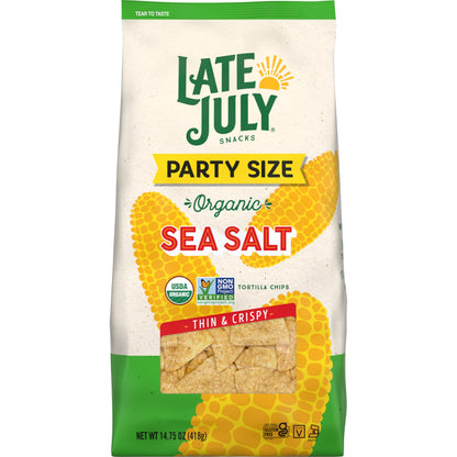 Late July Sea Salt Organic Tortilla Chips, 14.75 Oz Bag