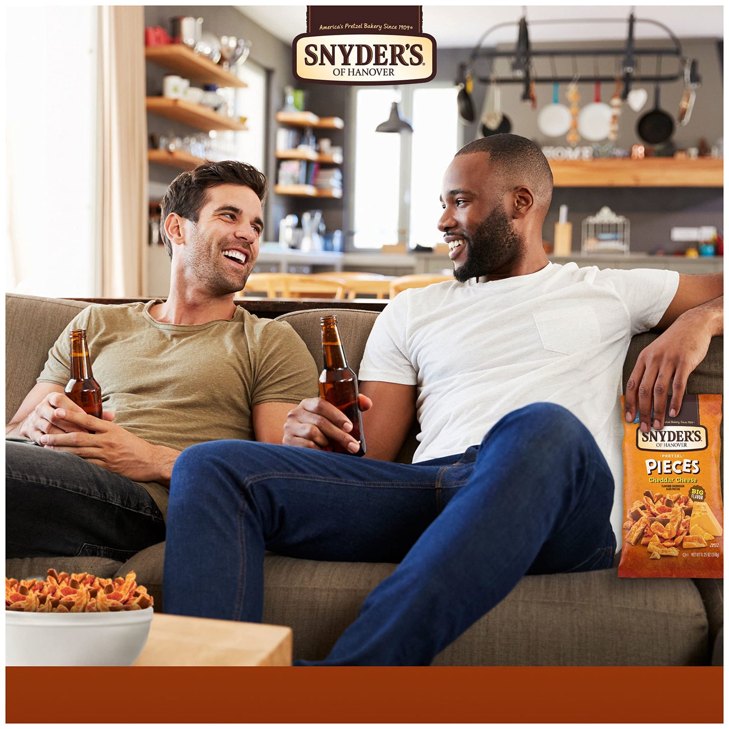 Snyder s of Hanover Pretzel Pieces, Cheddar Cheese, 11.25 Oz (Pack of 12)