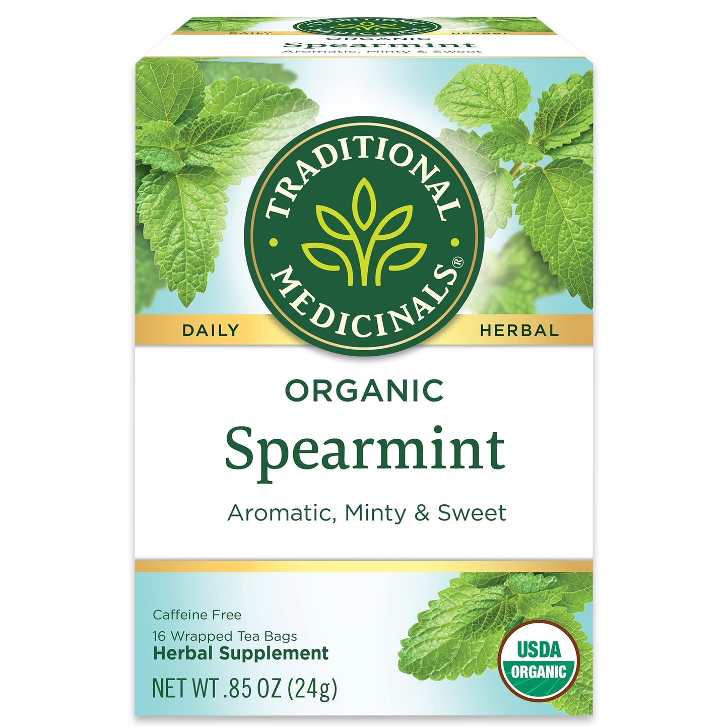 Organic Spearmint Tea, 16 Bags