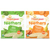 Happy Baby Organics Gluten Free Organic Teethers 2 Flavor Variety Pack (Pea & Spinach/Sweet Potato & Banana), 12 Count (Pack Of 