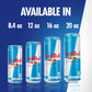 Red Bull Sugar Free Energy Drink, 20 Fl Oz, 12 Pack, Model RB36464