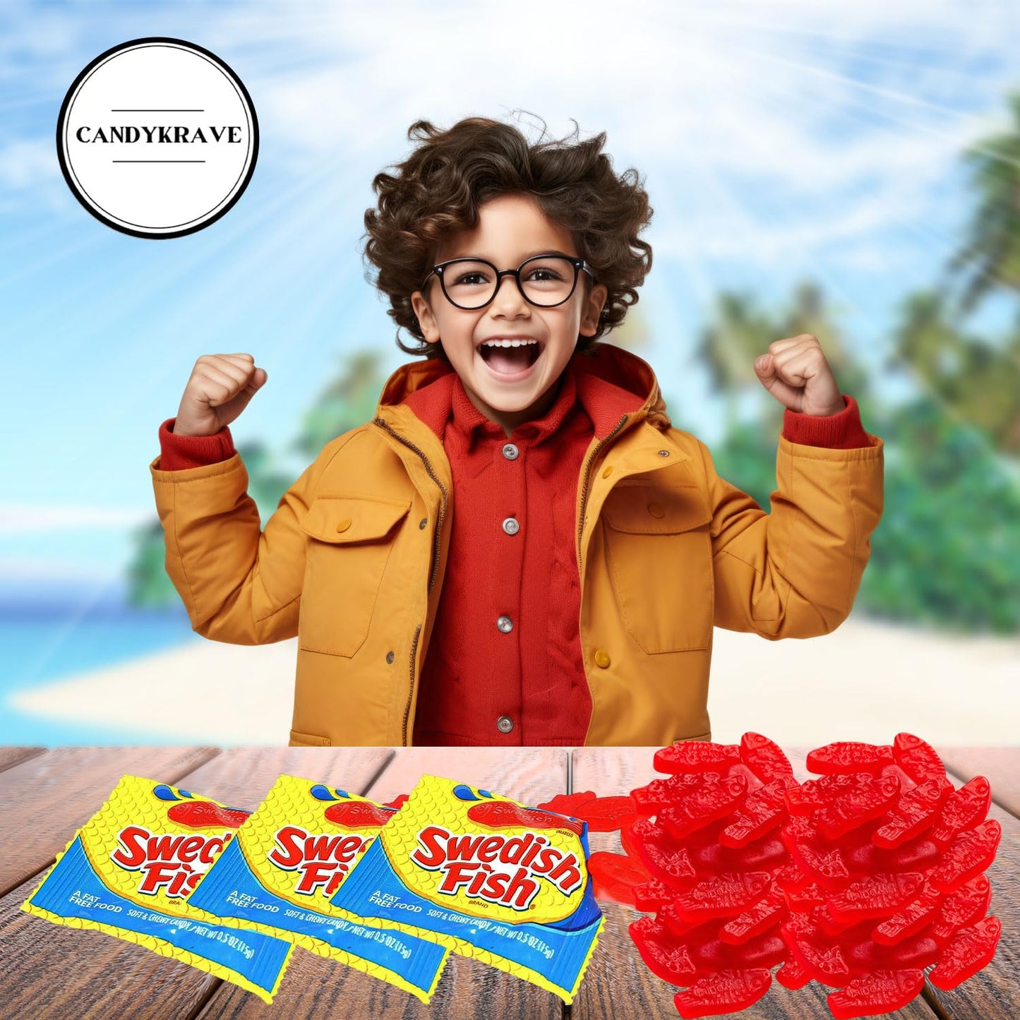 SwedishFish Soft & Chewy Red Fish Candy - Berry Flavor - 2 lbs Individually Wrapped Pack - Classic & Delicious Swedish Candy for