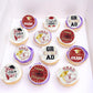 Ephlyn 54Pcs Graduation Cupcake Toppers Wafer Paper Red Grad Caps 1.8cm