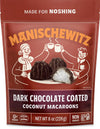 Manischewitz Dark Chocolate Coated Coconut Macaroons 8oz | Resealable Bag | Dairy Free, Gluten Free | Chcolate Macaroons Coated 