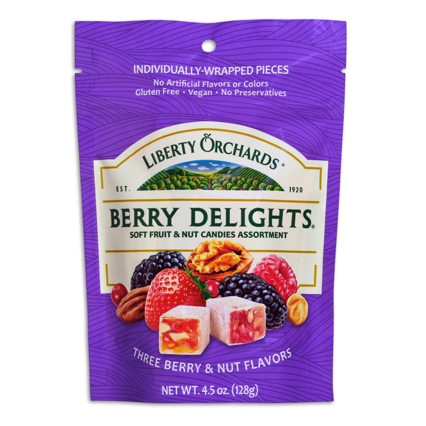 Liberty Orchards Vegan Turkish Delight Candy - New Berry Delights Package, 4.5oz