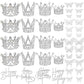 44 Pcs Silver Crown Cake Decoration 16 Pcs Mini Crown Tiny Crown With 24 Pcs Butterfly Wall Decors And 4 Pcs Birthday Cake Toppe