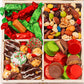 Christmas Gift Basket, Holiday Gourmet  - Variety Snack Crate- Candy Tray Food Assortment Idea- For Women, Men, Family 4 Section- Bonnie And Pop