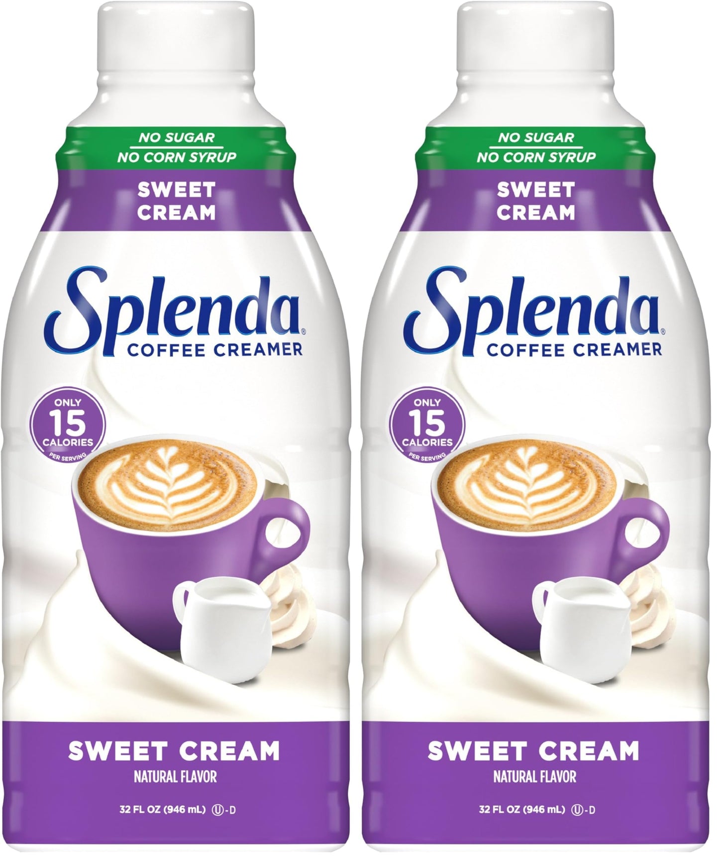 SPLENDA Sugar Free Sweet Cream Coffee Creamer, 32 Fl Oz (Pack of 2)