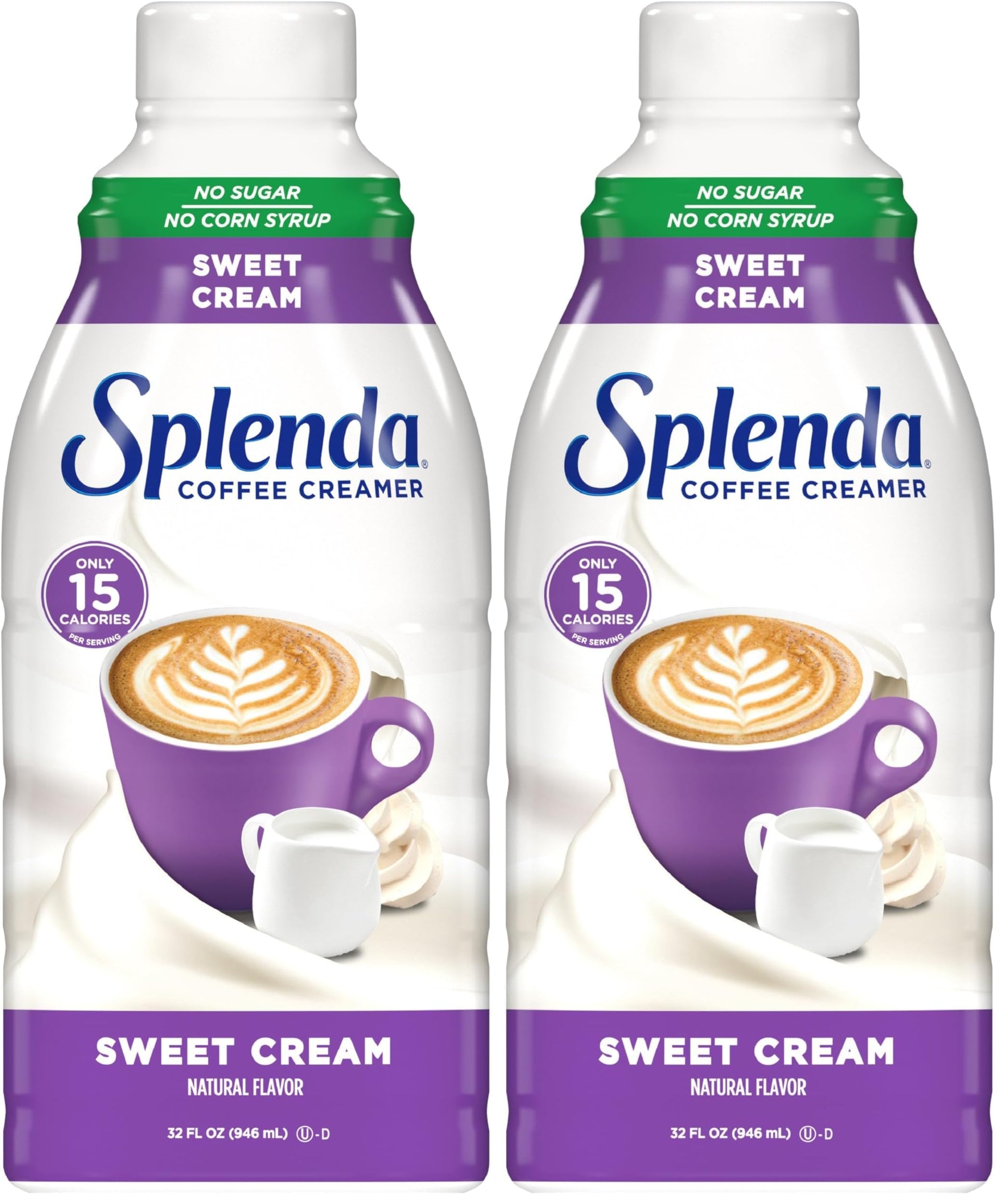 SPLENDA Sugar Free Sweet Cream Coffee Creamer, 32 Fl Oz (Pack of 2)