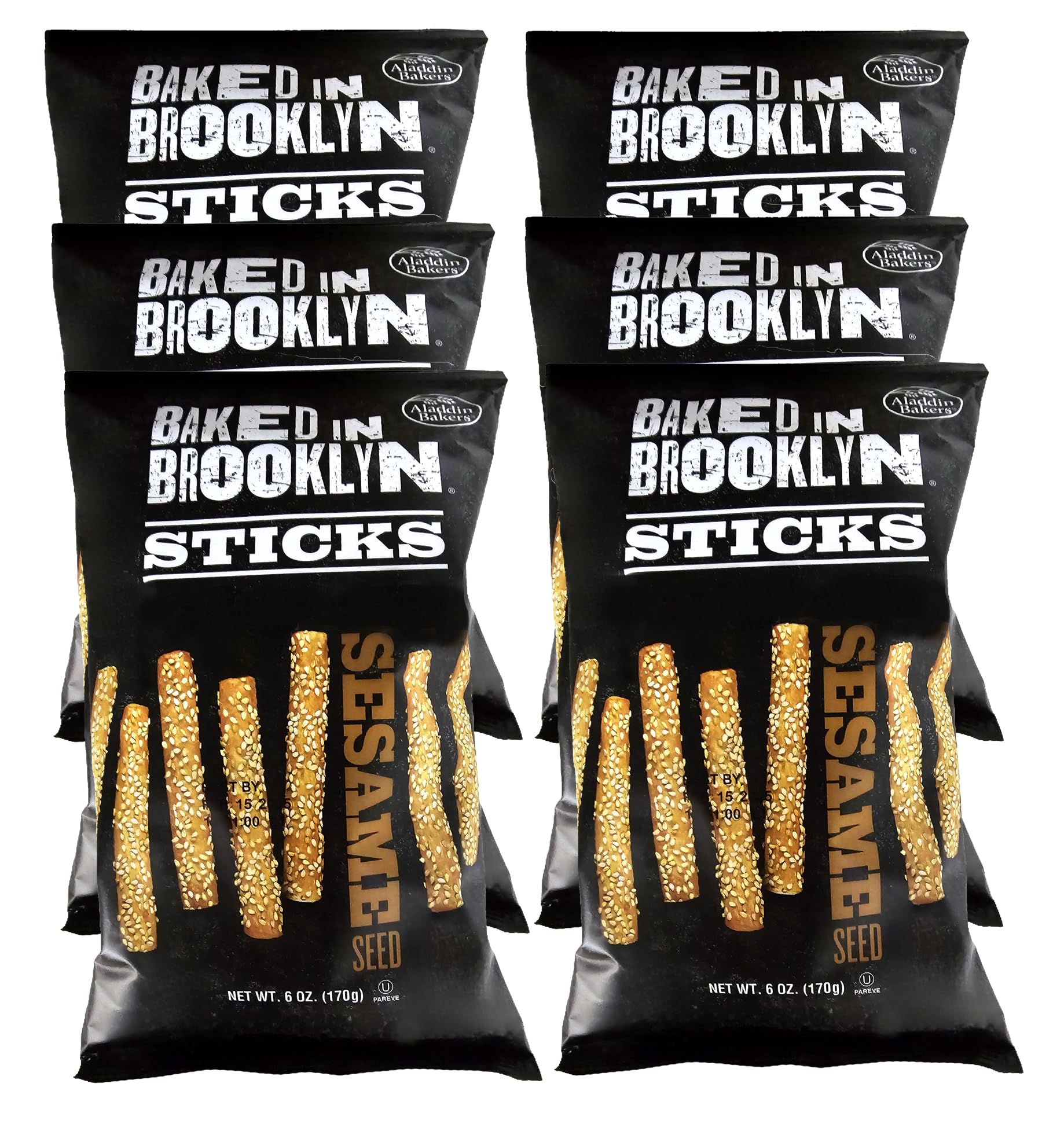 Baked in Brooklyn Breadsticks Certified Kosher - Sesame 6 oz - 6 pack