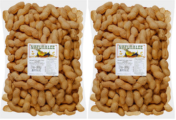 Naturalee Peanuts, In Shell 2 lbs - Roasted, Salted - Natural Healthy Snack (Pack of 2)
