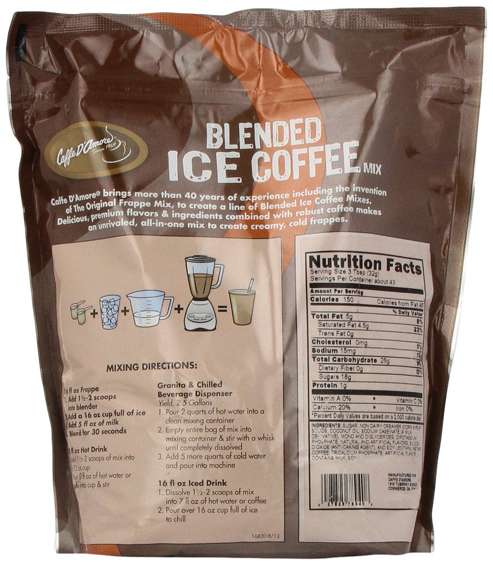 DaVinci Gourmet Iced Coffee Latte Mix, 3 Pound Pack, Model 20501646