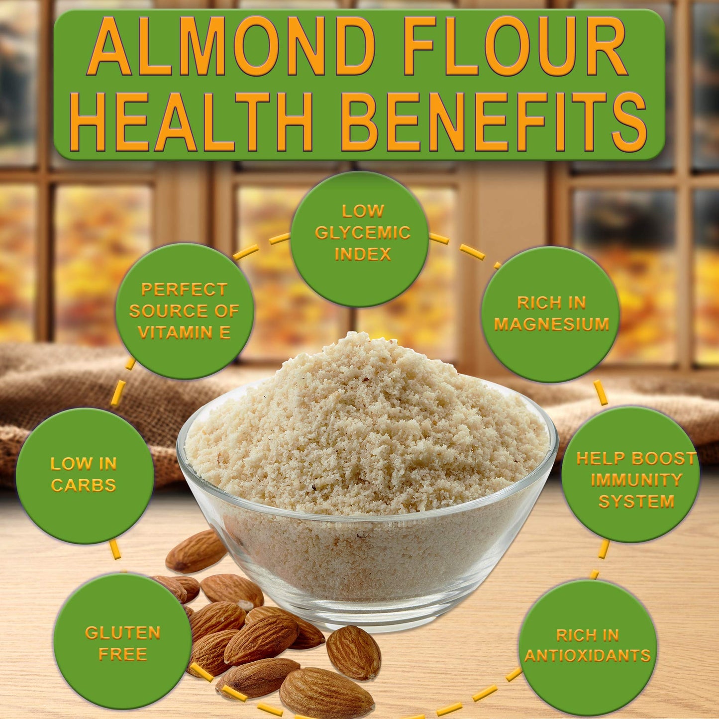 16 oz Organic Almond Flour Powdered Gluten Free Low Glycemic Non-GMO by Divine Organics