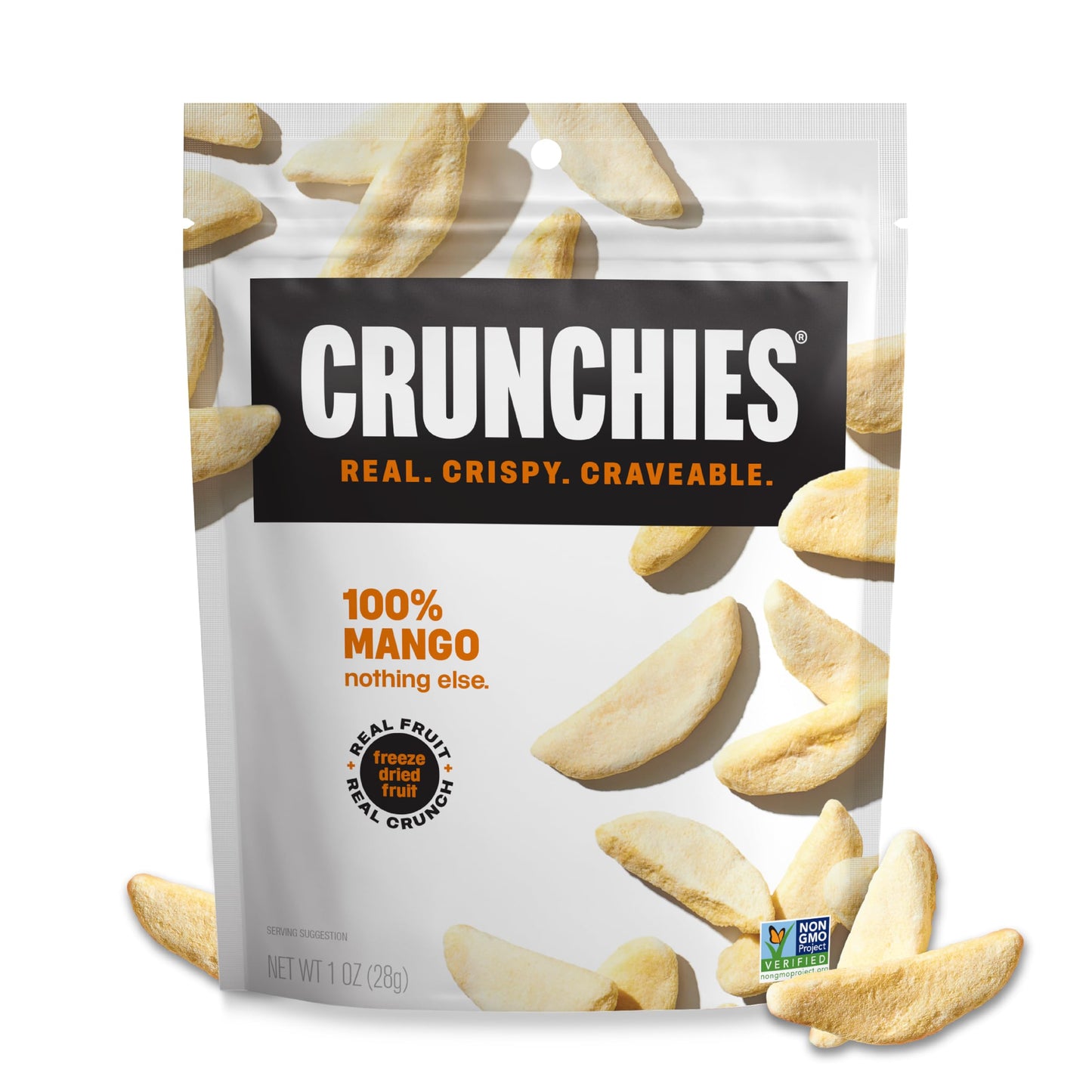 Crunchies Freeze-Dried Fruits Snack Packs, 100% Natural, Non-GMO, Kosher, Pack of 6 (Mango)