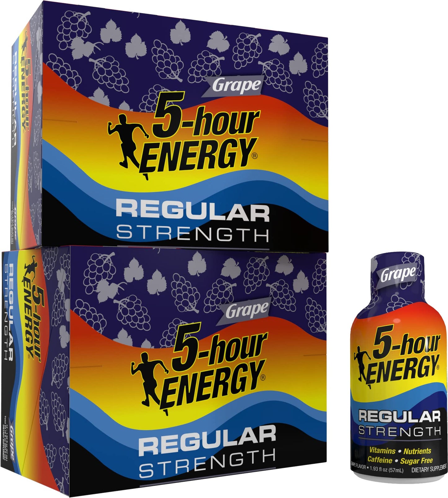 5-Hour ENERGY Shot, Regular Strength, Grape Flavor, 1.93 Fl Oz, 24 Count