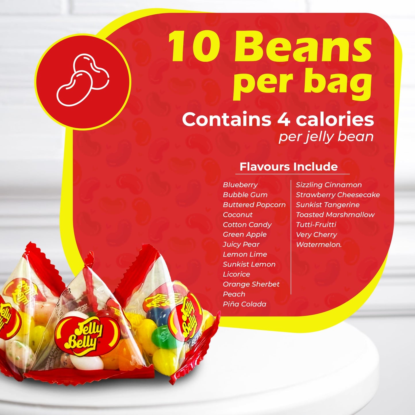 Jelly Belly Individual Pyramid Packs | 75 Pack | Mini Bags Of Assorted Jelly Beans | 75 Bags Of 0.28Oz | Assorted Flavors | Pyra