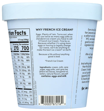 VAN LEEUWEN Earl Grey Ice Cream, 14 FZ