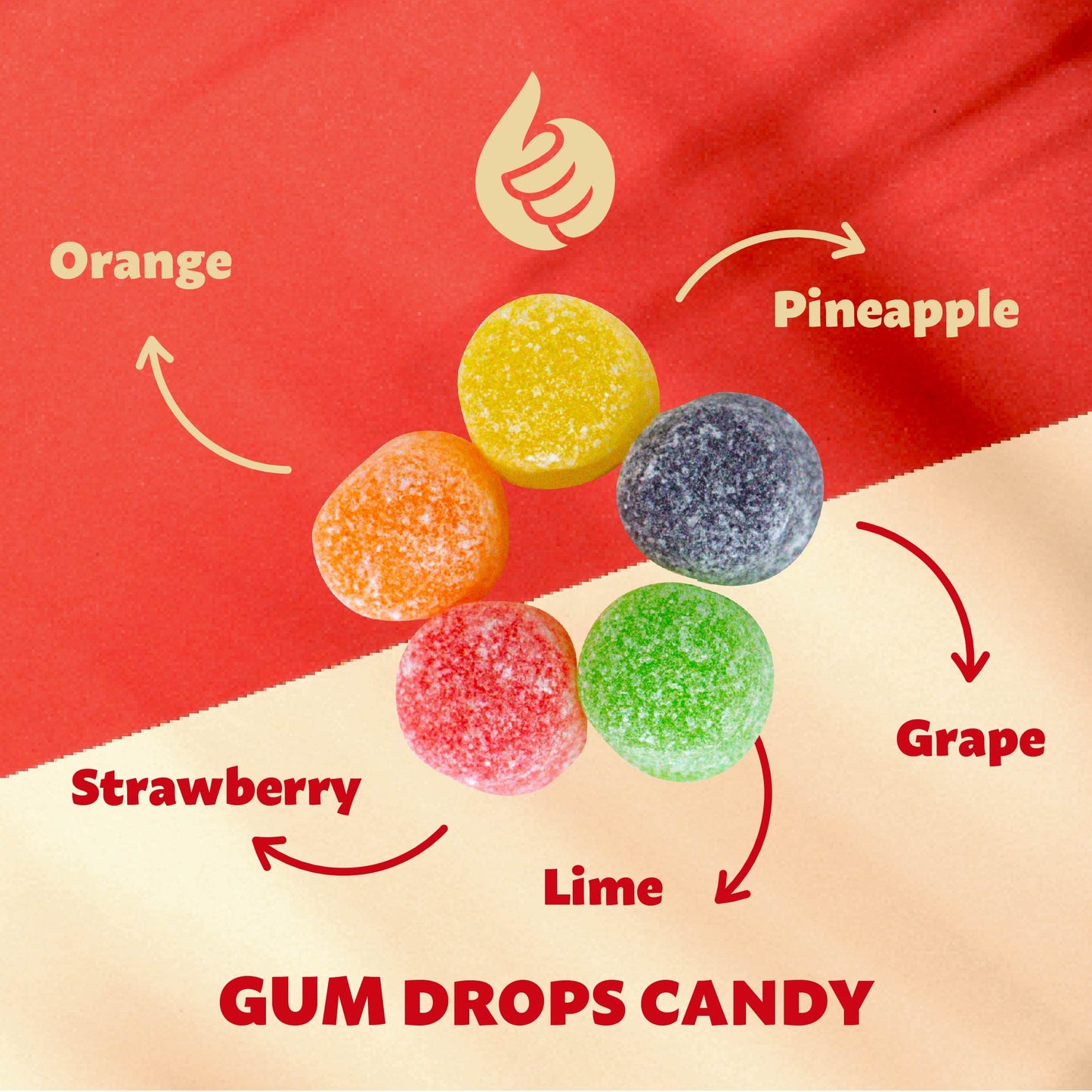 Gum Drops Candy, Assorted Fruit Flavors, 2-Pound Bag