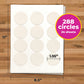 PhotocakeA Pre-cut 2 circles, A4 Frosting Sheets for Edible Photo Printing, 2 Inch circles - Pack of 288