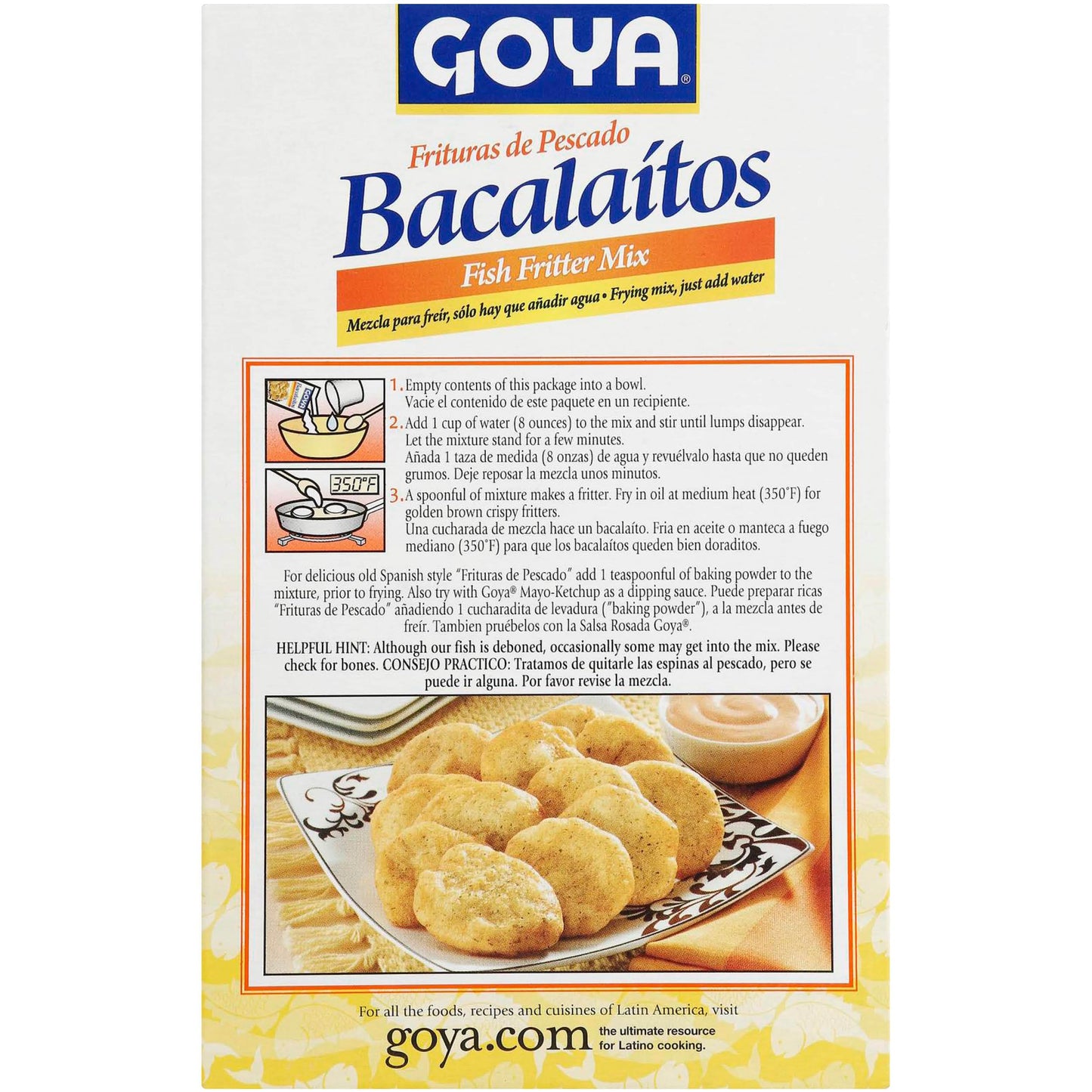 Goya Bacalaitos Codfish Fritter Mix, 4.5 oz (Pack of 2)