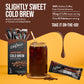 DaVinci Gourmet Cold Brew Coffee Stick Packs, Slightly Sweet, 6 Count, Instant Coffee, Coffee Flavor