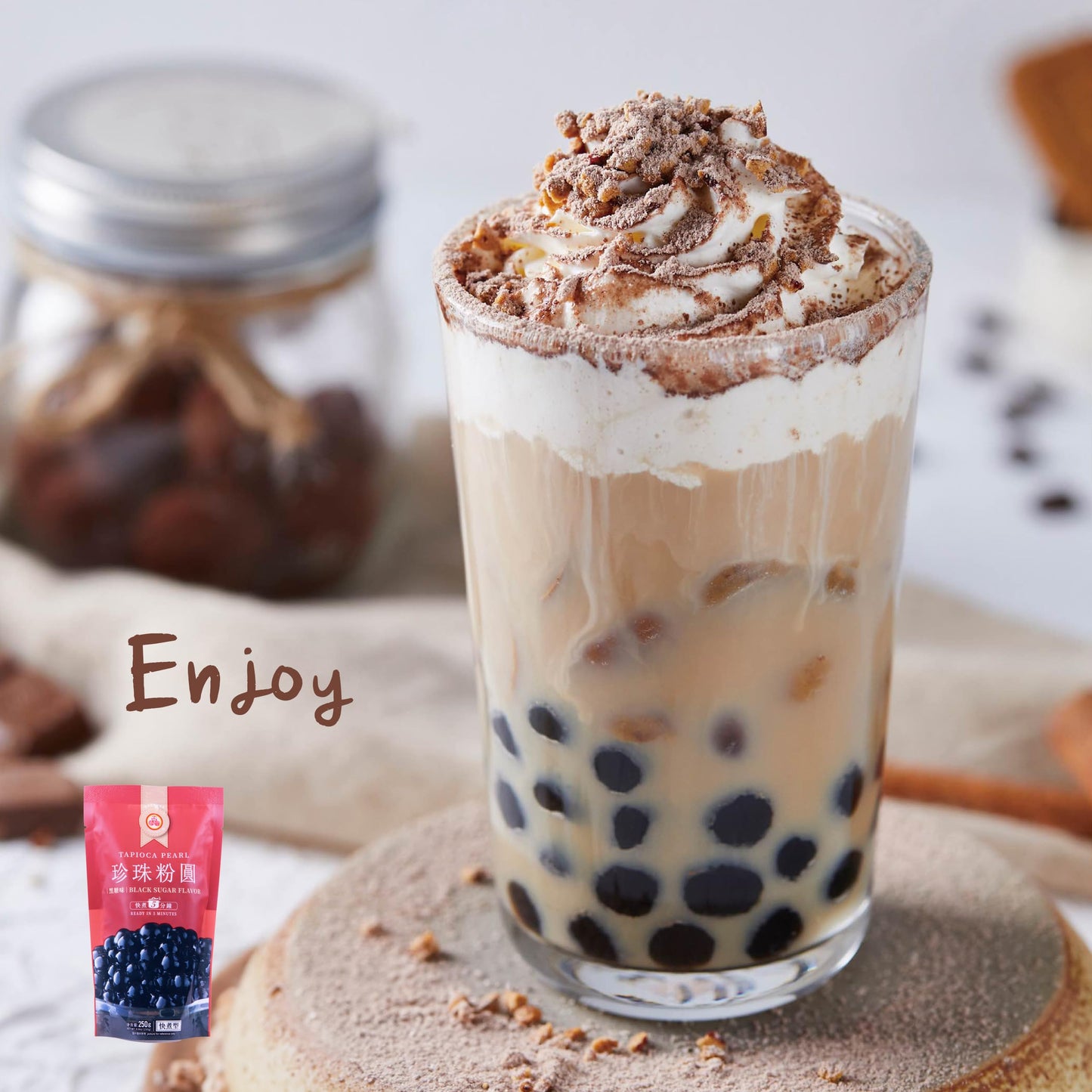 1 Packs Of Boba (Black) Tapioca Pearl ''Bubble Tea Ingredients''