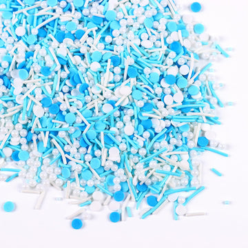 Edible Blue Sprinkles For Cake Decorating, Blue Confetti Sprinkles, Pearl Sprinkles, Jimmy Sprinkles For Cupcakes, Cookies, Choc